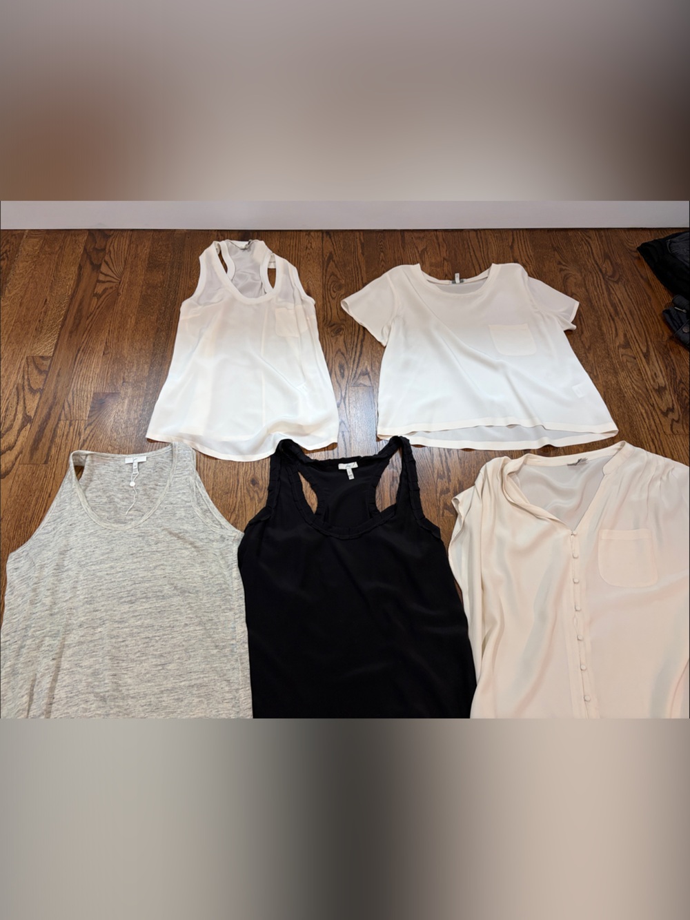Casual Women's Mixed Tank & Tee Bundle - White, Black, Gray, Cream